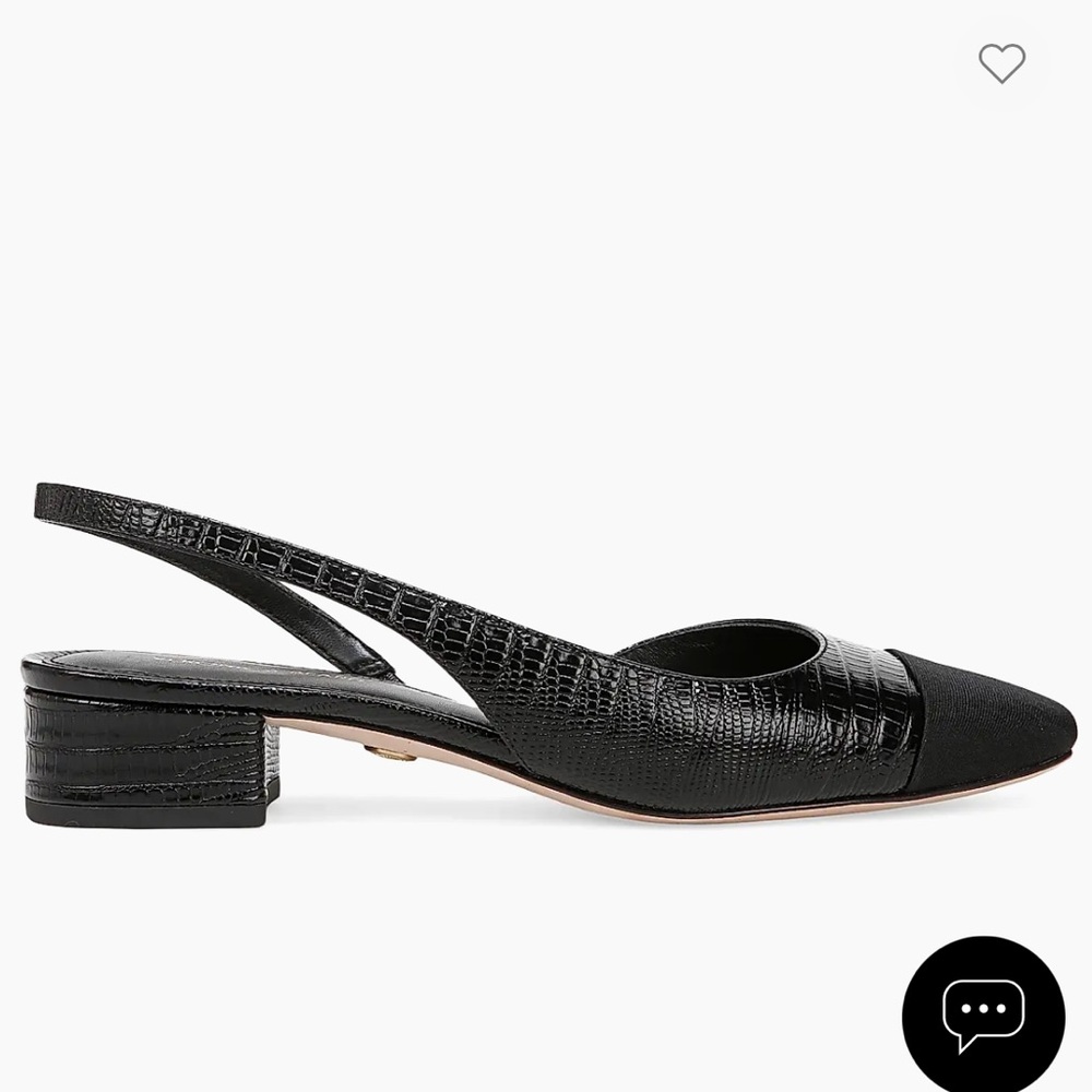Veronica Beard Black Croc-Textured Slingback Pumps - Picture 10 of 10